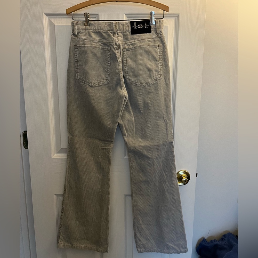 Vintage Y2K lei Grey Corduroy Flare Pants